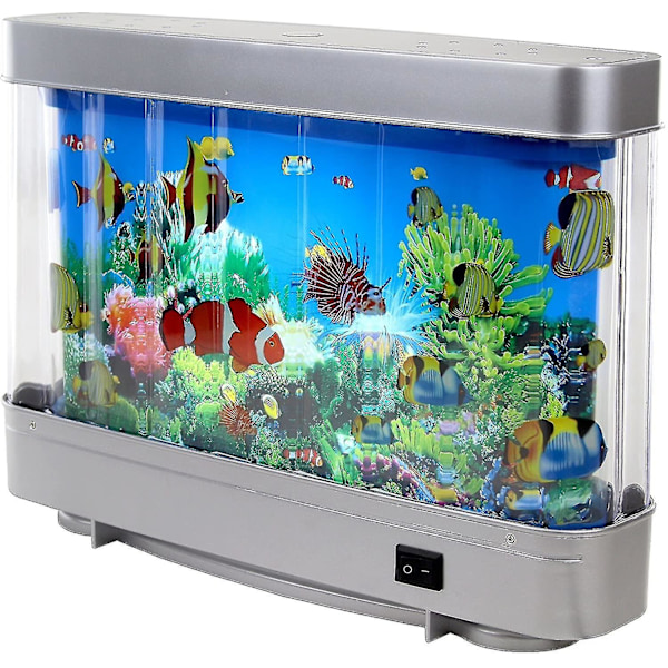 Kunstig Tropisk Fisk Delfin Akvarium Dekorativ Lampe Virtuelt Hav I Bevegelse Belysning Bevegelig Led Tank Dekorasjon Landskap