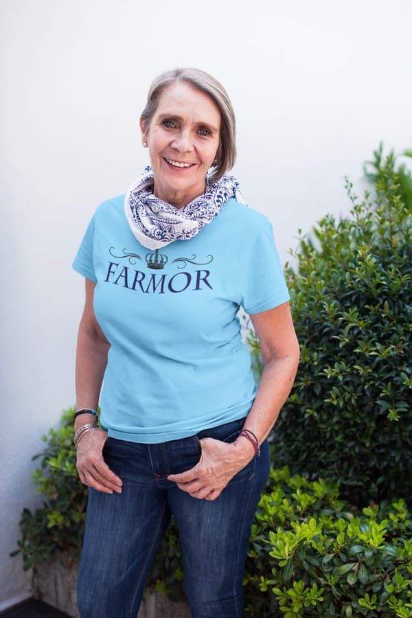 Bedstemor t-shirt - flere farver - Krone 200 Grå T-shirt - Medium