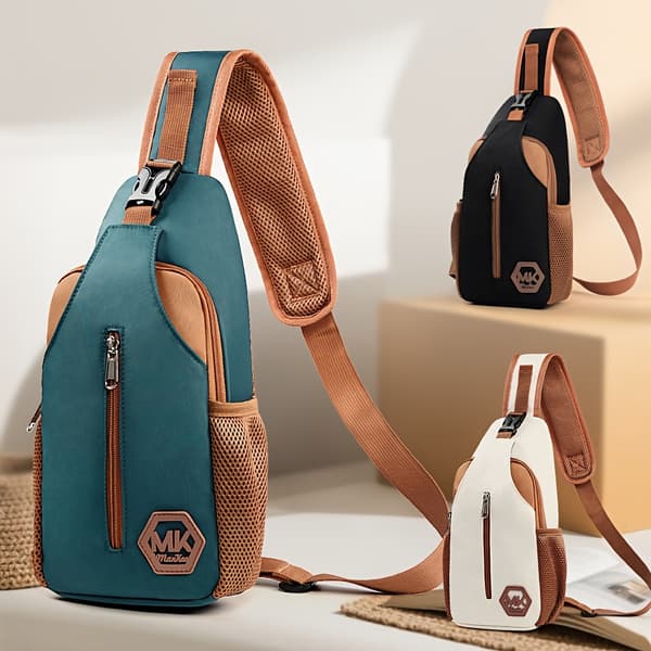 Slitesterk nylon duffelbag med justerbar stropp - Beige, Blå, Svart Blå