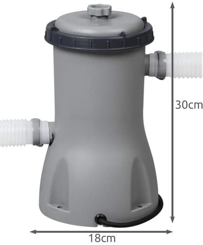 BESTWAY Filterpumpe 3028 l/t – Poolpumpe Model 58386 Blå, Grå 4.22