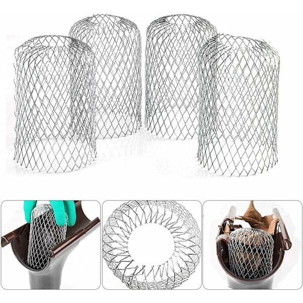 Fleksible aluminiums tagrenderkurve diameter 8 cm gitter net stop bladsi Gua...