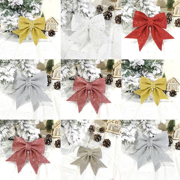 Store rosetter Juletre Rosettpynt for gave hvit white white white 10 pcs