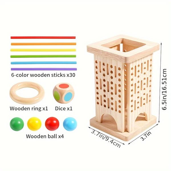 Træpindepuslespil til familiesjov og hjerneudvikling New Pull Stick Toy