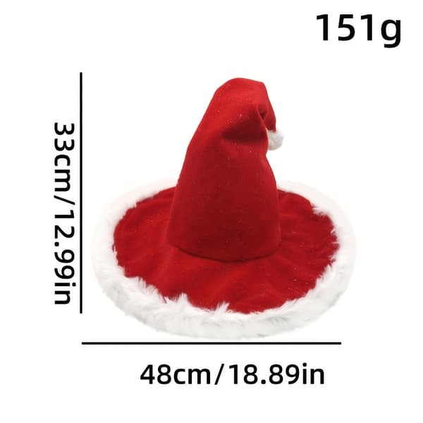 Julenisselue for voksne Unisex Festlig Hodeplagg til Julefest Red