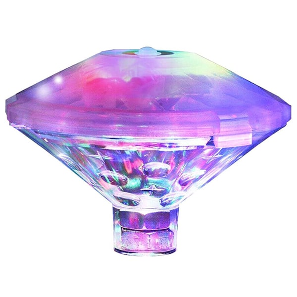 Flytende LED-bassenglys for badekar, diskotek, dam, svømmebasseng, badeleker, 7 moduser, assorterte farger, batteridrevet