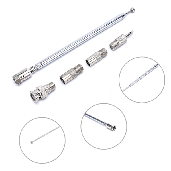 stk Antenne 75 Ohm Teleskopisk Radioantenne F Type Hannkontakt