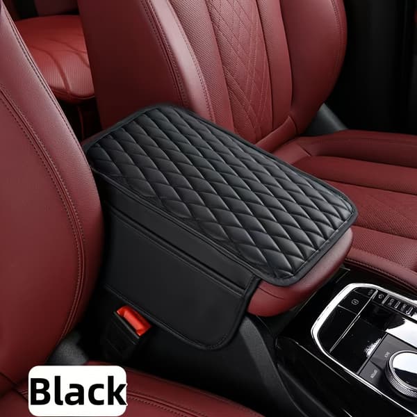 Bilarmstödslåda Matta PU Läder Förvaringsskydd för Bilinteriör 1pc back+1pc br