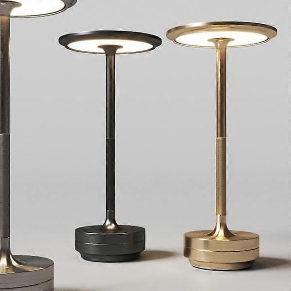 Dæmpbar trådløs bordlampe genopladelig guldmetal[GPA]