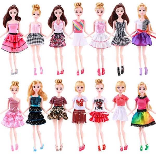 20 kpl 30 cm:n muotiasuja mekkoja housuja uimapukuja Barbie-nukelle
