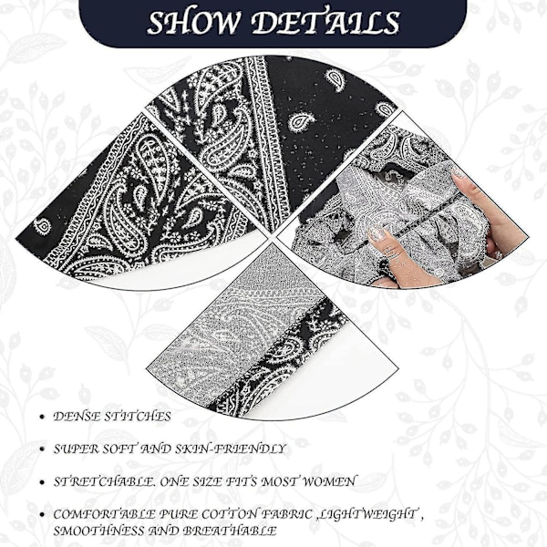 stk. Dame Bomull Kjemoterapi Hatt Turban Lue, Bandasjerte Hodeskjerf Hodeplagg Skjerf Beanies Stretch Sove Turban Hatt {DB}[GP]