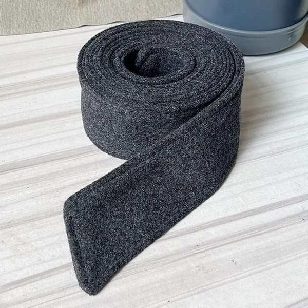 Mørkegrå ullkåpebelte for kvinner - Lang trenchcoat-slips 180cmx5cm dark gray