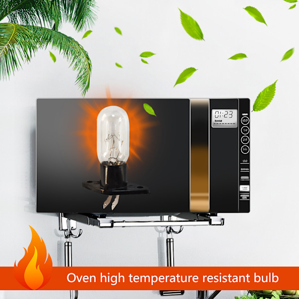 2A 240V 25W Mikroaaltouunin Lamppu Jääkaapin Valolamppu Kanta Pidikkeellä
