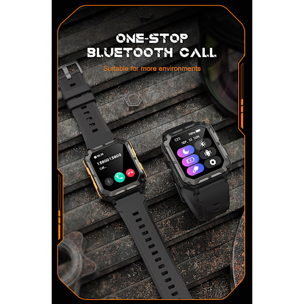 Ny C20pro Bluetooth-samtale Smart Watch Utendørs Tre Bevis Sport