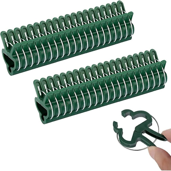 Justerbare planteclips, 100 stk. planteclips Justerbare haveclips Plante- og blomsterclips til tomater, agurker, roser, klatreplanter
