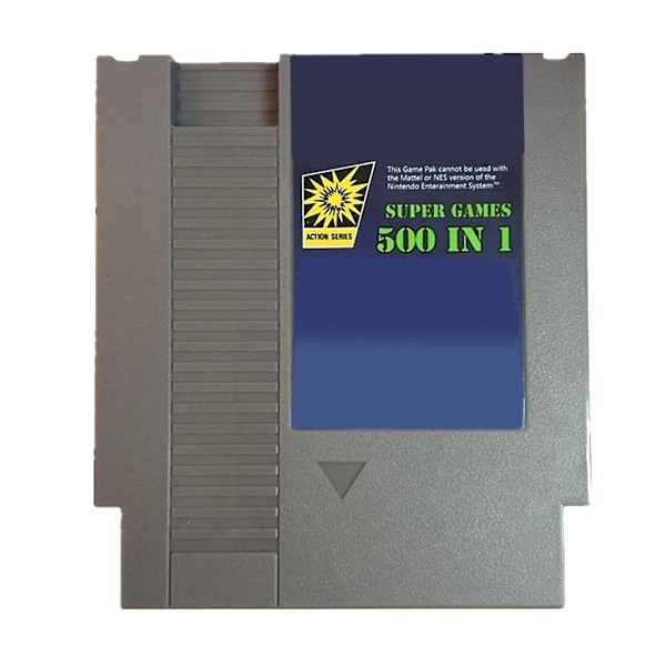 500-i-1 Spelkonsol Spel för 1 2 3 6 7 8 Sansuu 1 2 3 4 5 Final Blood F1 ,D SilverGray