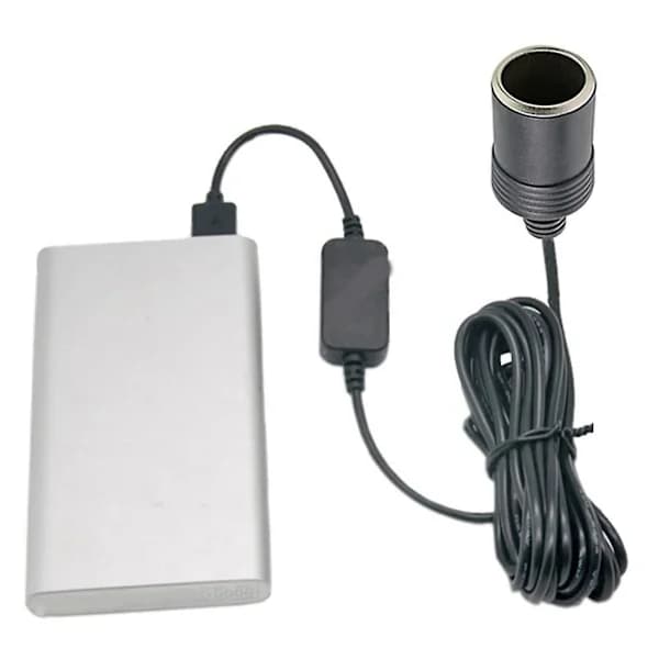 USB til 12V bilopladeradapter til Dash Cam, Sort