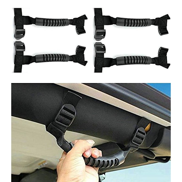 HANDTAG FÖR JEEP WRANGLER 4 ST (SVART)