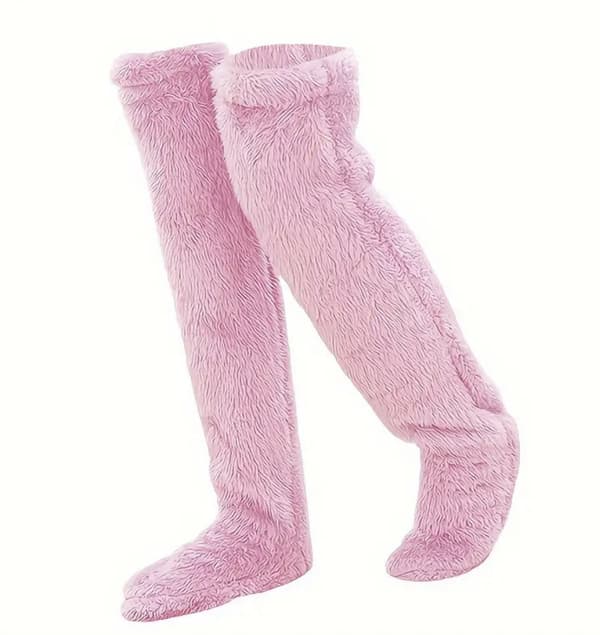Koselige knestrømper med Snuggle Paws-design lange sokker Bright pink