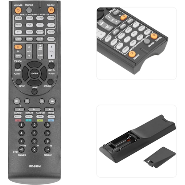 RC-896M Fjernkontroll for Onkyo Effektforsterker AV-Mottaker RC-737M RC-801M RC-836M RC-865M RC-896M RC-762M RC-764M RC-810M Modeller
