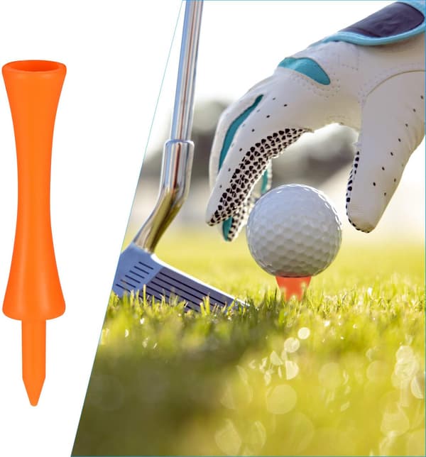 100 stk. 70 mm Orange Plast Golf Tees, Holdbare Castle Golf Tees, f