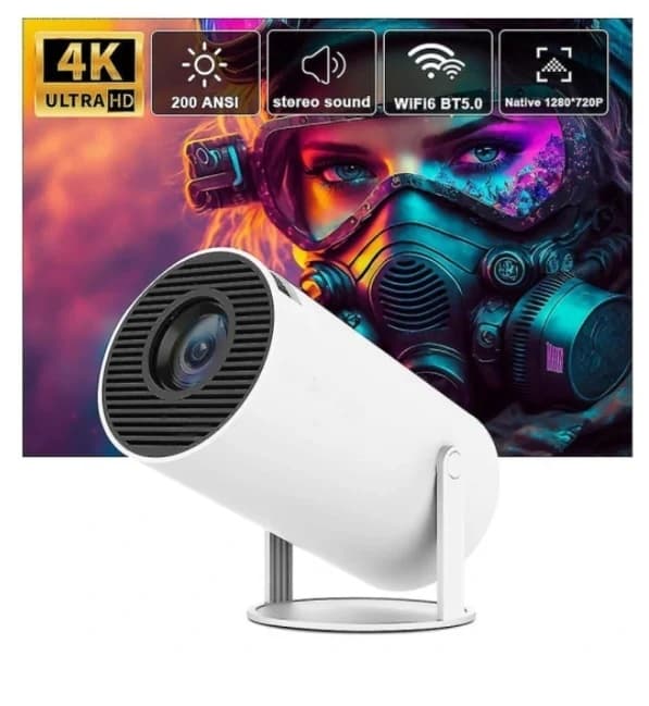 Projektor 4k Android 11 Dobbel Wifi6 200 Bt5.0 1080p 1280*720p