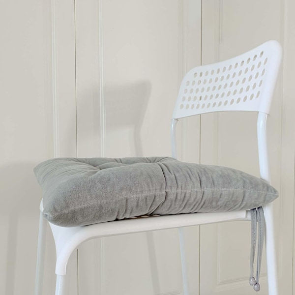 4-pakning stoltrekk med stropper for spisestuestoler, kontor, hage 100% polye...