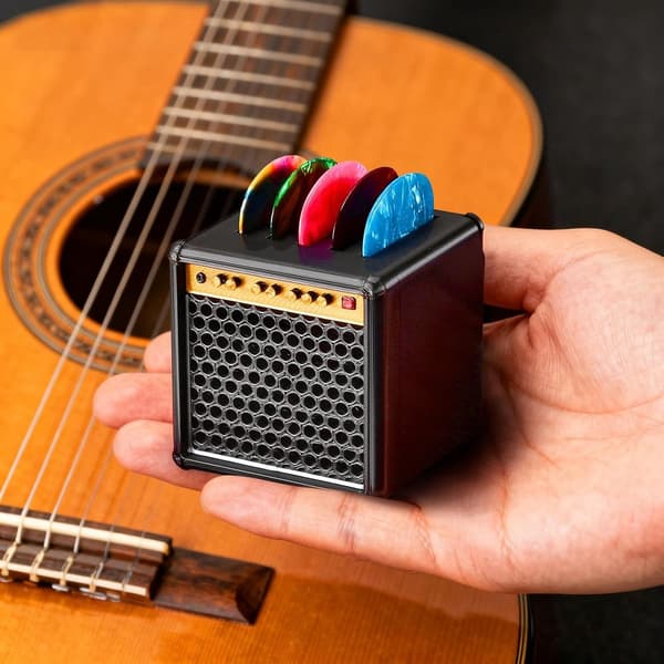 Guitar Pick Holder - Guitar Pick Box - Amplifier - Speaker Style Pick Case