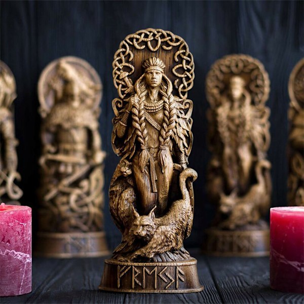 4 stk. Nordiske Guder Dekorativ Resin Statuer Tilføj Charme til Dit Hjem