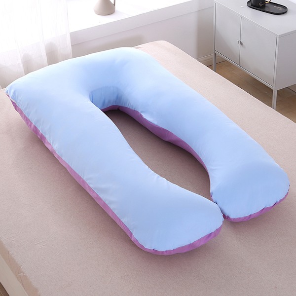 U-muotoinen koko kehon raskauspehmusteen suojapäällinen Blue-Gray
