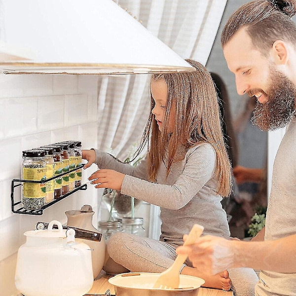 4-pack Köks Hyllor Kryddställ Väggmonterad Förvaringsorganisatör Skåpstativ (LGL)