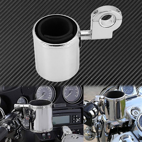 Universal Motorsykkel Justerbar Koppholder For Harley Touring Sportster Dyna Softail Breakout Fat Bob 7/8\" 1\" 1,25\" Styre Black Cup Holder