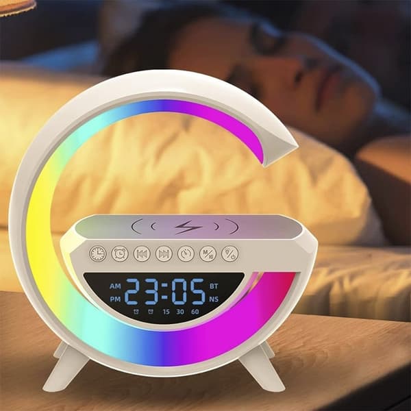 Trådløs RGB Lampeoplader Bluetooth Højttaler G-Light