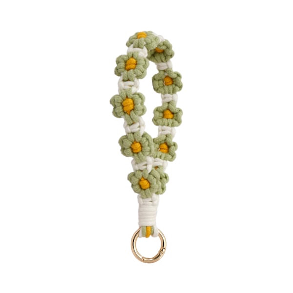 Bohemisk blomma handgjord daisy nyckelring växt krysantemum vårring flätat armband nyckelring Style 1