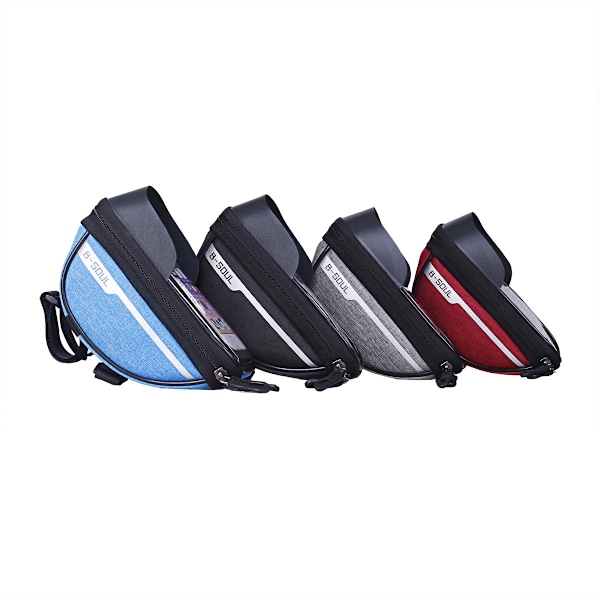 Cykling Cykel Hovedrør Styr Mobiltelefon Taske Etui Holder Skærm red upgrade