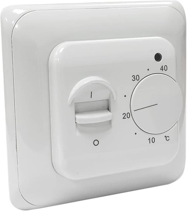 Manuel 220V gulvvarmetermostat med gulvsensor, 16A[GPA]