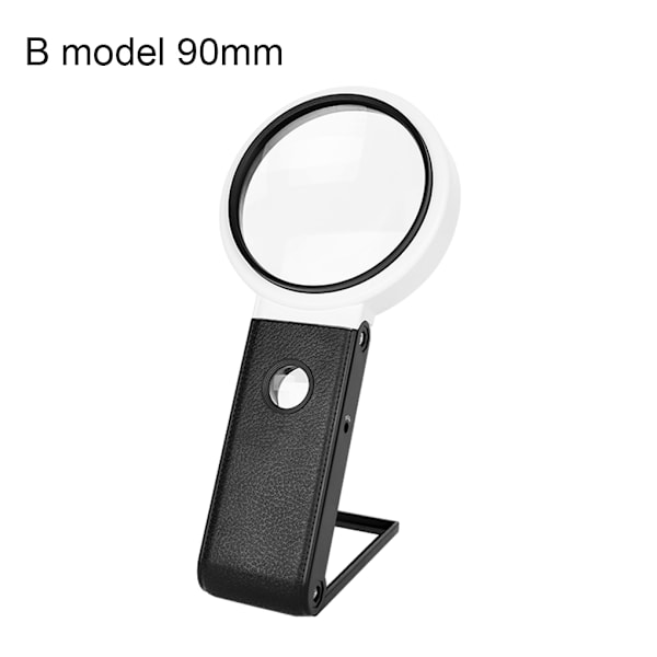 1/2/5 Foldbart forstørrelsesglass med LED-lys - High Definition B 90mm 5X 25X B 90mm 5X 25X 1 Pc