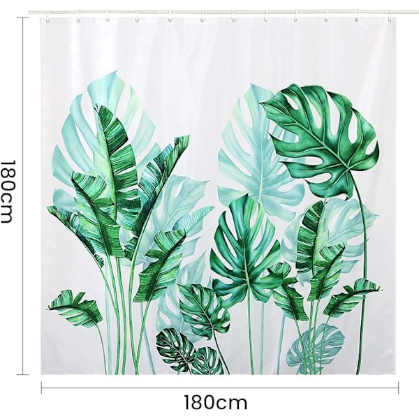 Mögeltåligt Duschdraperi (180*200cm Stora Vita Ark Pr