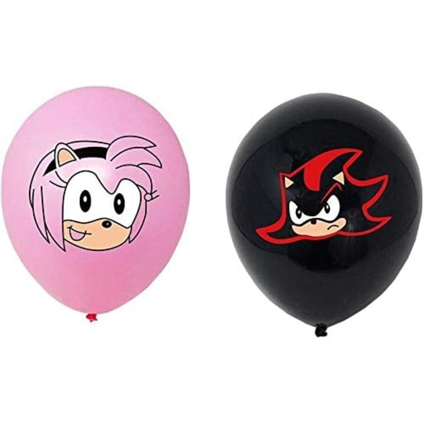 60 st Sonic the Hedgehog Ballonger Kalas Tillbehör 12\" Latex Ballonger för Barn Baby Shower Födelsedagsfest Dekorationer