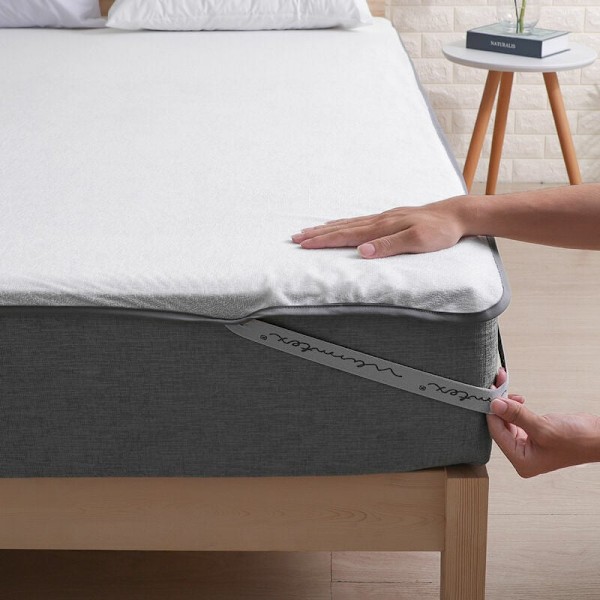 Vandtæt madrasbeskytter 120 x 200 cm Sengelinned til voksne og børn Åndbar madrasbeskytter 120x200, Anti-mide,