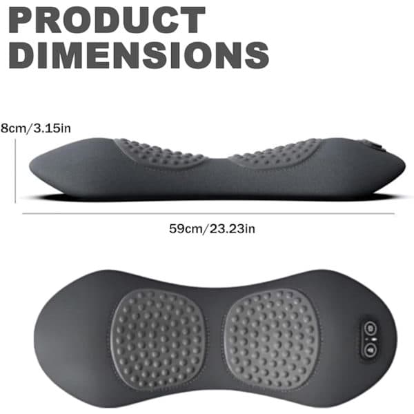 3-in-1 Back Therapy, Back Massage, Sciatica Massage with Traction Lift, Stretcher Portable Deep Tissue Vibration for Neck Shoulder Back (Grey)
