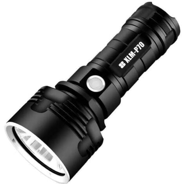 p70 Lommelygte, 30000-100000 Lumen Høj Effekt LED Ultra Lys Vandafvisende Lommelygte, Mest Kraftfuld XLM-P70 50W 3-Modes Blitz