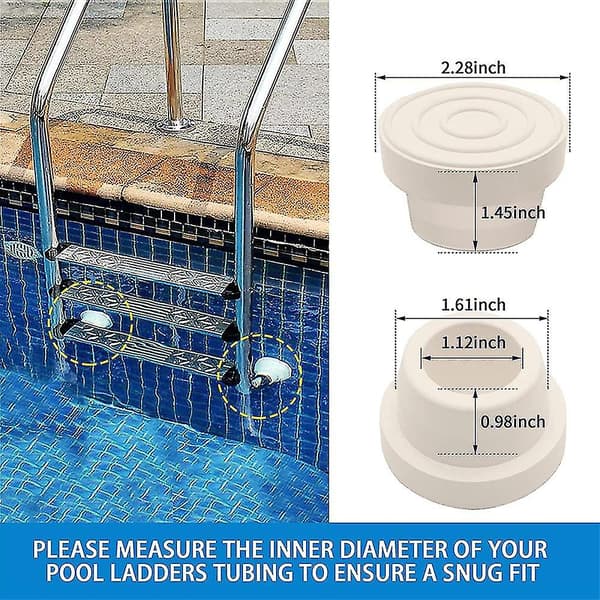 2 stk. Poolstigebeskyttere Pool Gummistigefodsbeskyttere Til De Fleste Poolstiger