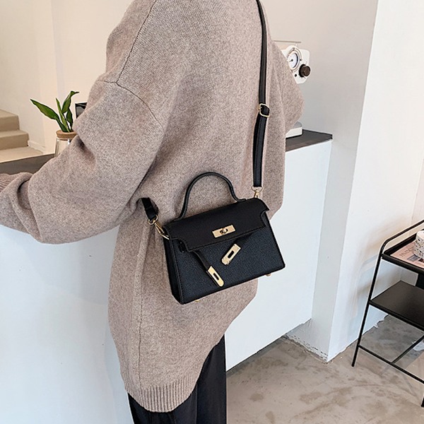 Fashionabel axelväska i läder med stor kapacitet för mobiltelefon, crossbody-väska