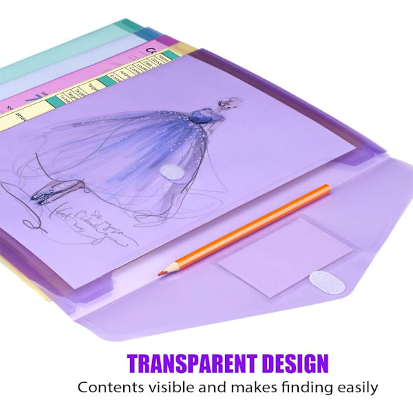 10-pak plastiklommer, transparente dokumentlommer