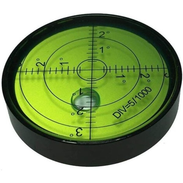 \"Erittäin tarkka vaakasuora pyöreä kuplavaaka mittauslaitteille ja jalustoille, 60 mm, 15'/2 tarkkuus\"
