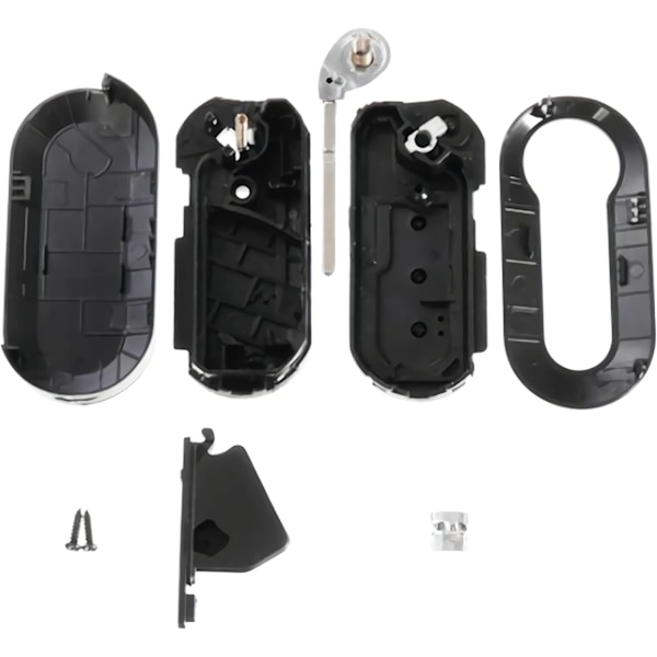 3-knapps bilnøkkelskall erstatning for Fiat 500 Peugeot Citroen Brava Bravo Evo Grande Doblo Ducato Panda fjernnøkkelskall