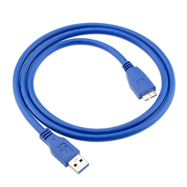 USB 3.0-kabel för Western Digital/WD/Seagate/Clickfree/Toshiba/Samsung portabel hårddisk - USB 3.0 A/Micro-B-kabel 1m/1.5m/3m blå blue 1M