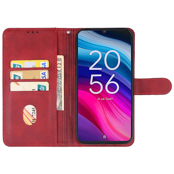 TCL 505 Nahkainen Puhelinkotelo (YJD) Red