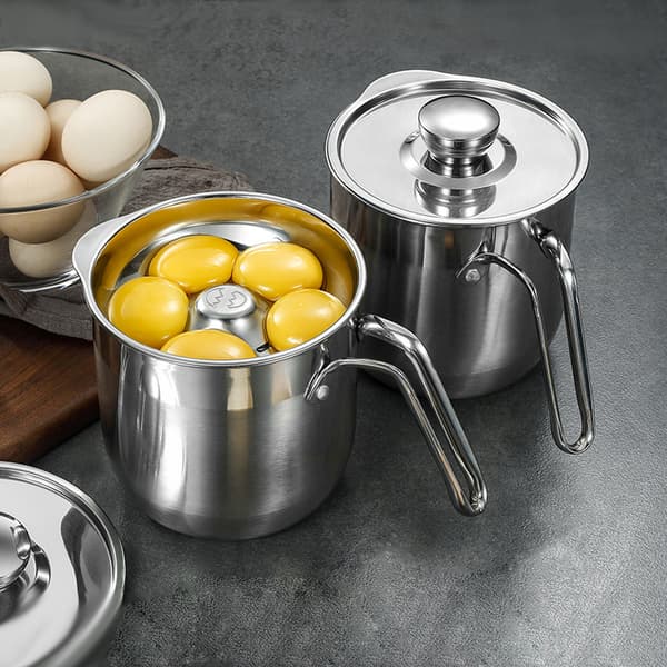 Eggeplommeutskiller i rustfritt stål med bonusbollesett Without Lid1