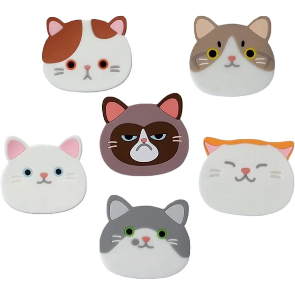6 st Silikon Kattunderlägg, Söta Kattunderlägg, Kattunderlägg,